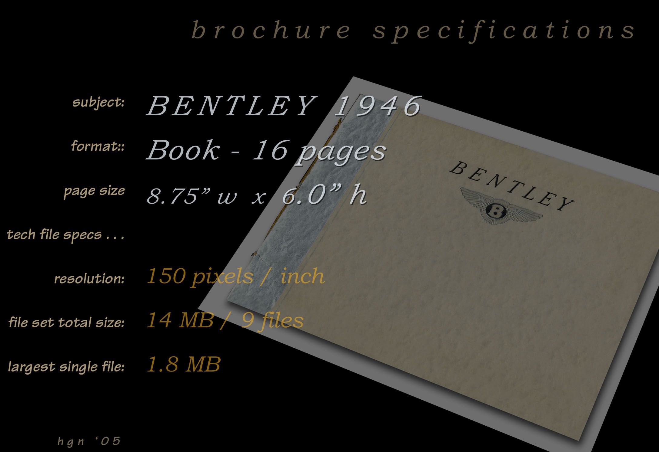 1946 Bentley brochure