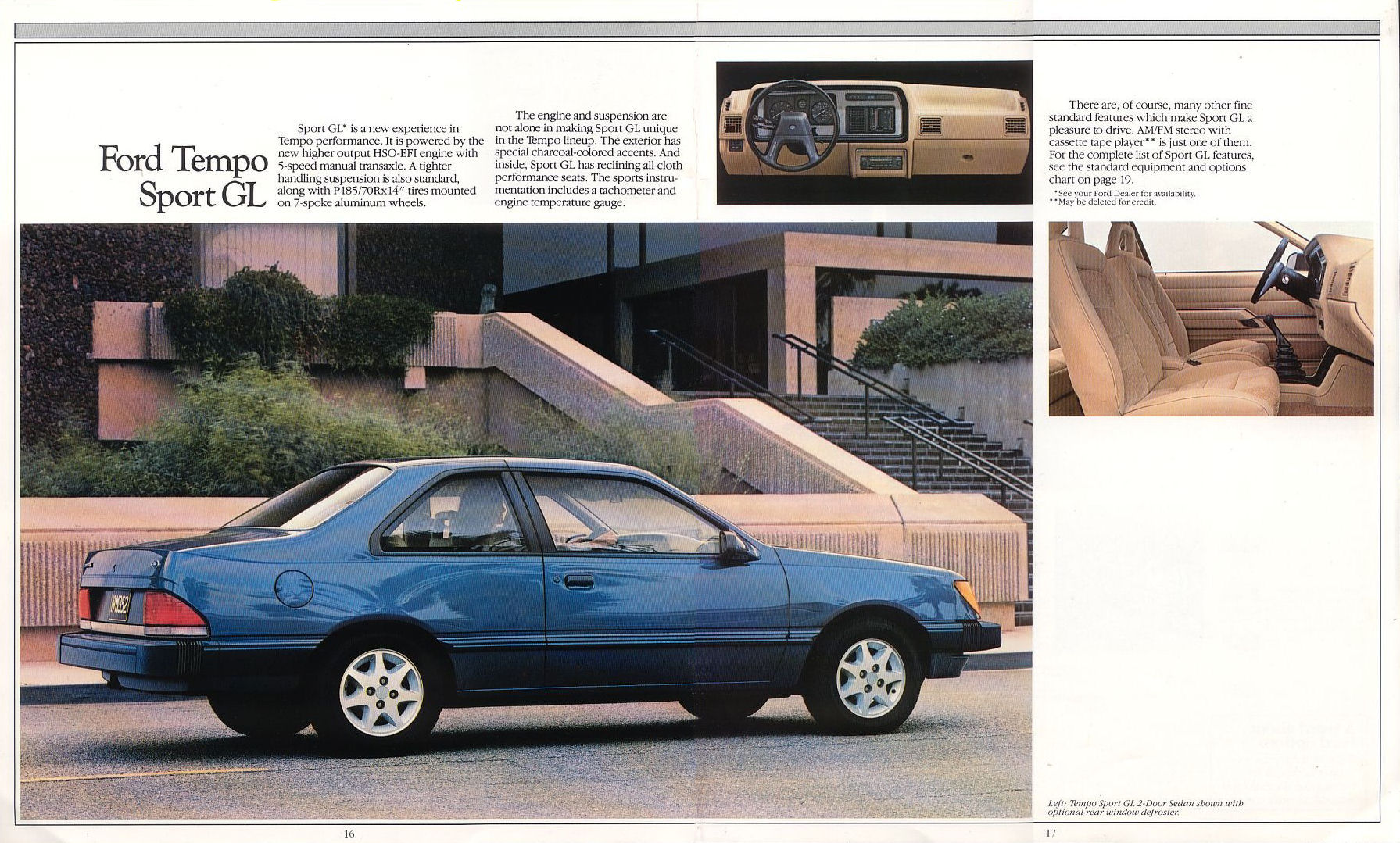 1993 Ford Tempo CDN Original Sales Brochure Book 