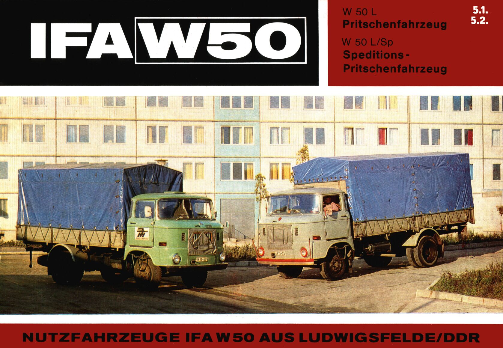 Prospekt Broschüre DDR LKW IFA W 50 L/FPS Fahrschulfahrzeug Ausgabe 1973
