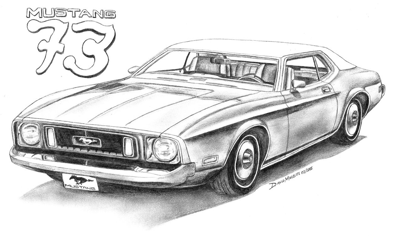 Car drawing ford
