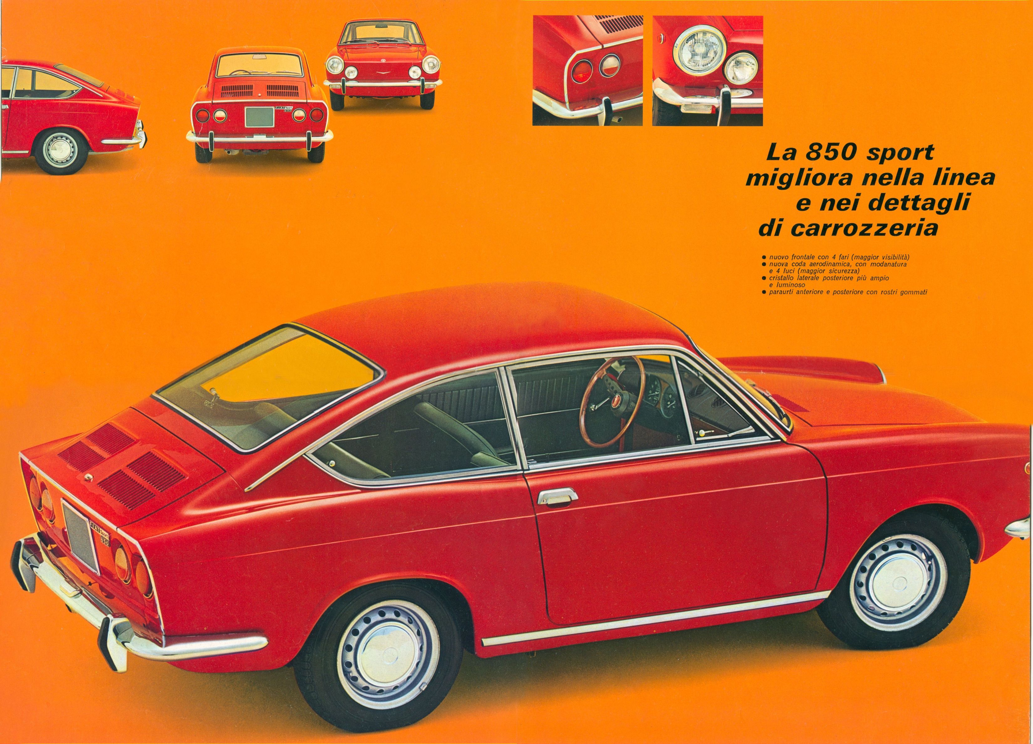 1965-73 Fiat 850 Sport Coupe brochure